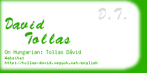 david tollas business card