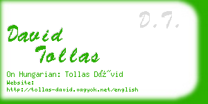 david tollas business card